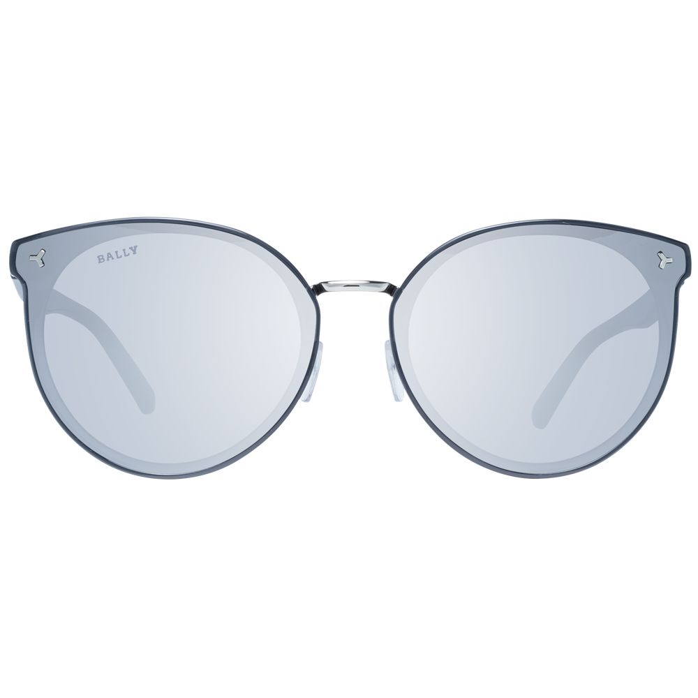 Lunettes de soleil Bally en métal gris et plastique
