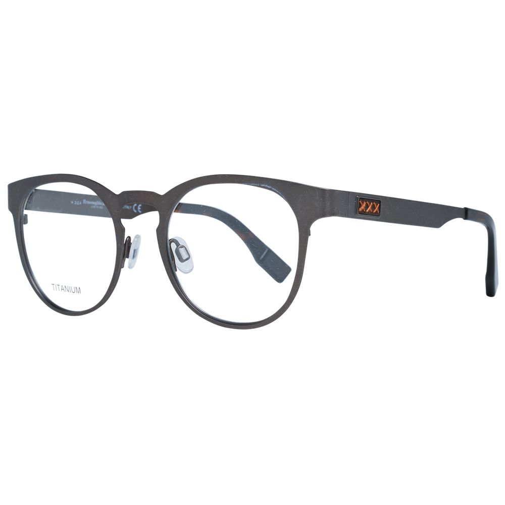 Ermenegildo Zegna Grey Glasses Frames for Men