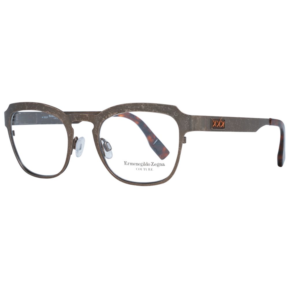 Ermenegildo Zegna Brown Glasses Frames for Men