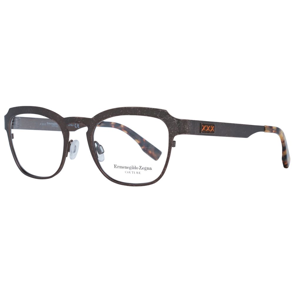 Ermenegildo Zegna Brown Glasses Frames for Men