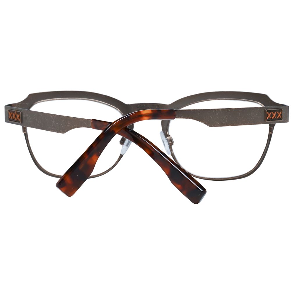Ermenegildo Zegna Brown Glasses Frames for Men detail view