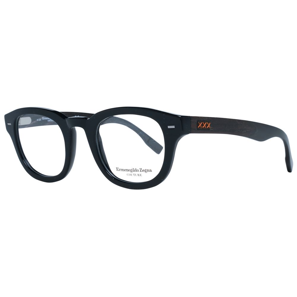 Ermenegildo Zegna Black Glasses Frames for Men
