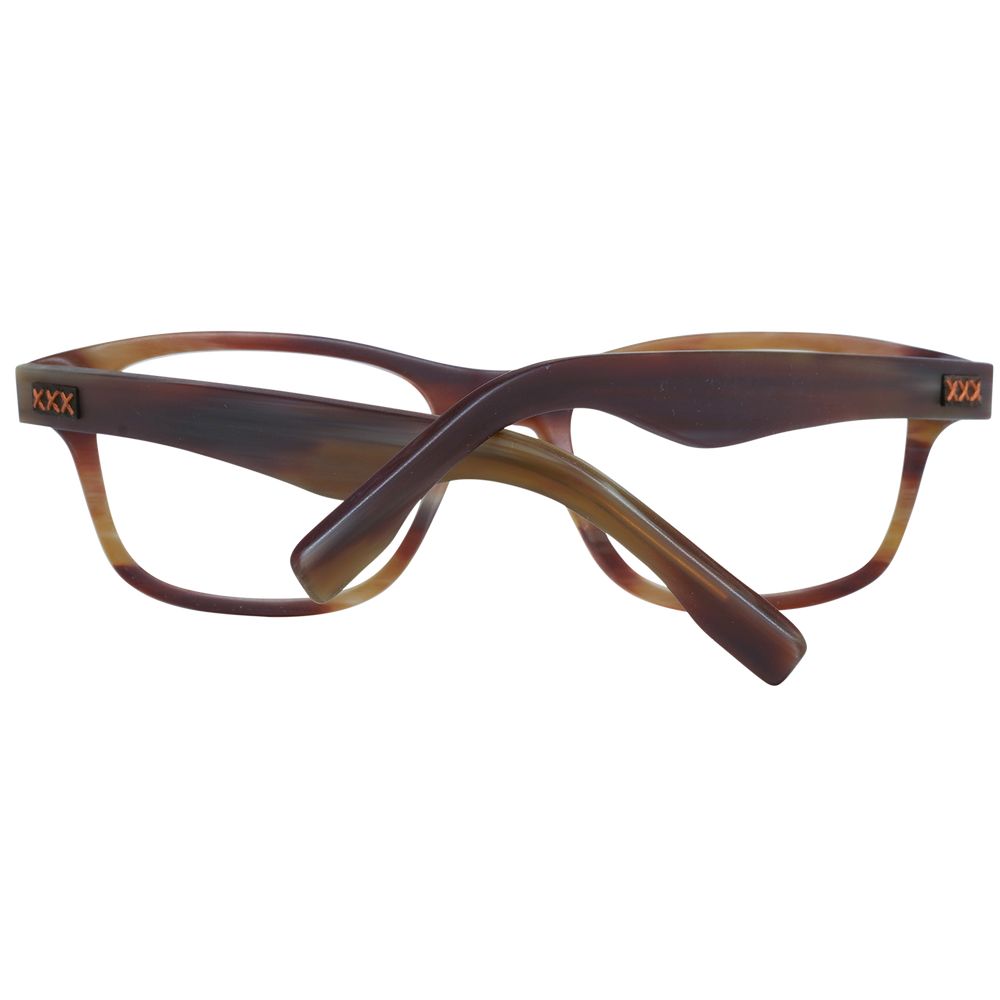 Ermenegildo Zegna Brown Glasses Frames for Men detail view