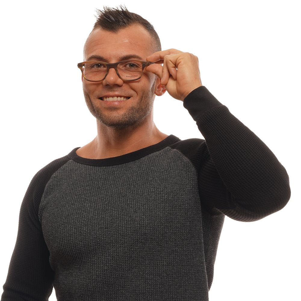 Ermenegildo Zegna Brown Glasses Frames for Men side view