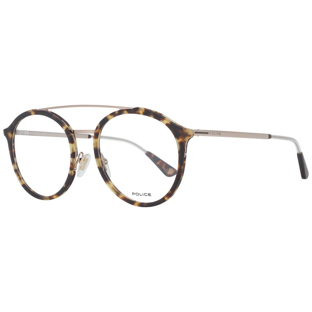 Lunettes (monture) en métal et plastique marron Police