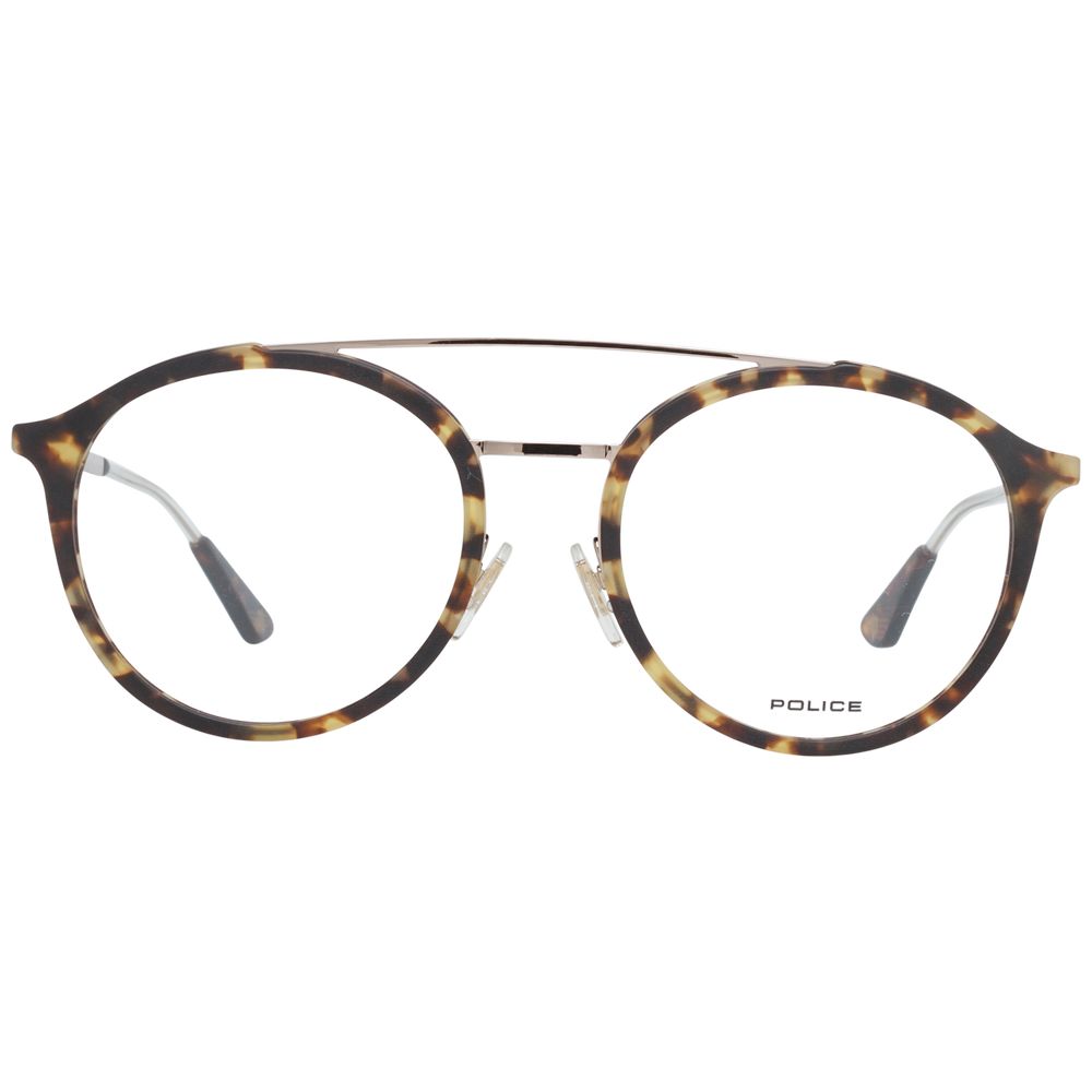 Lunettes (monture) en métal et plastique marron Police