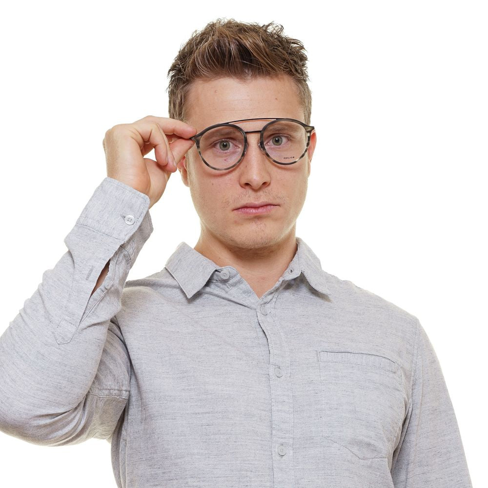 Lunettes (monture) Police en métal gris et plastique