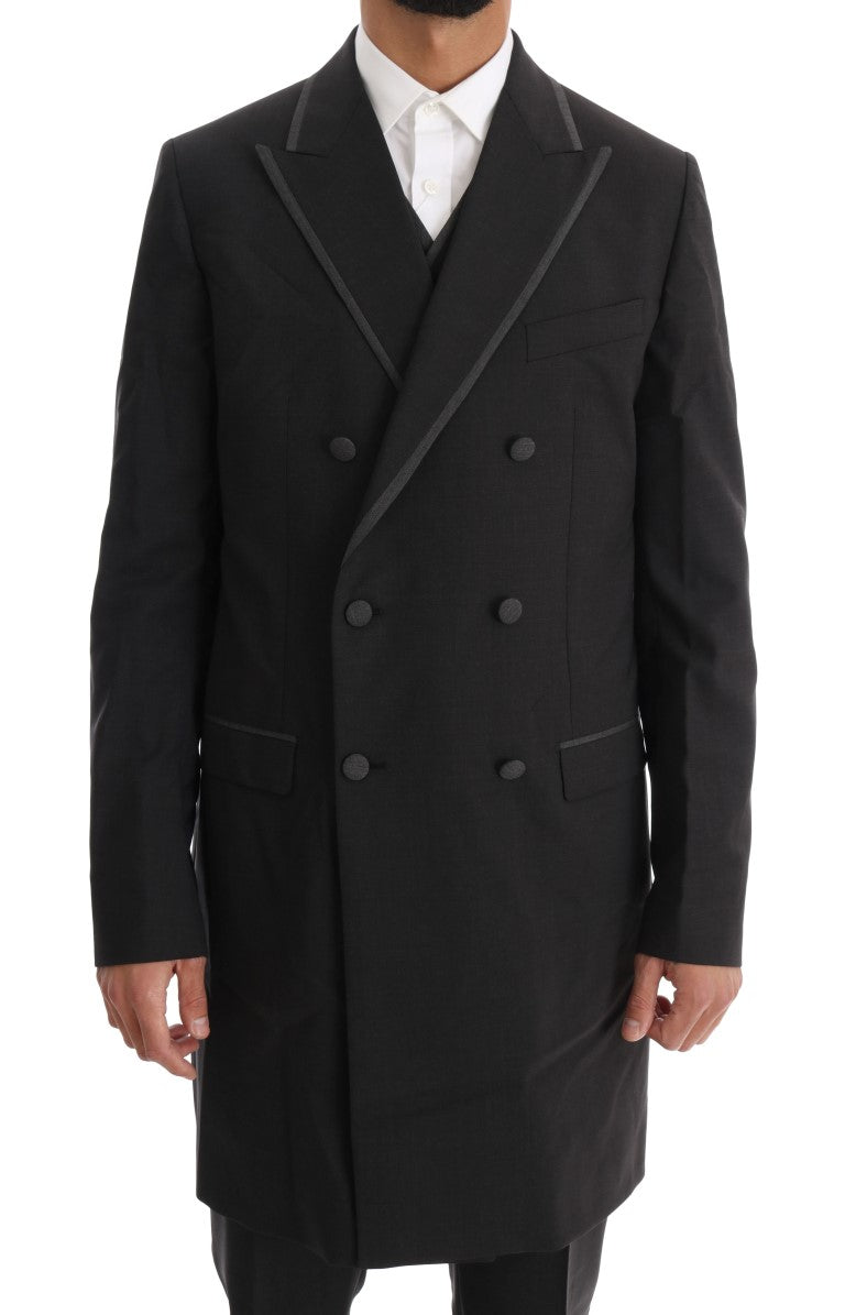 Dolce & Gabbana Grey Three Piece Suits for Men side view