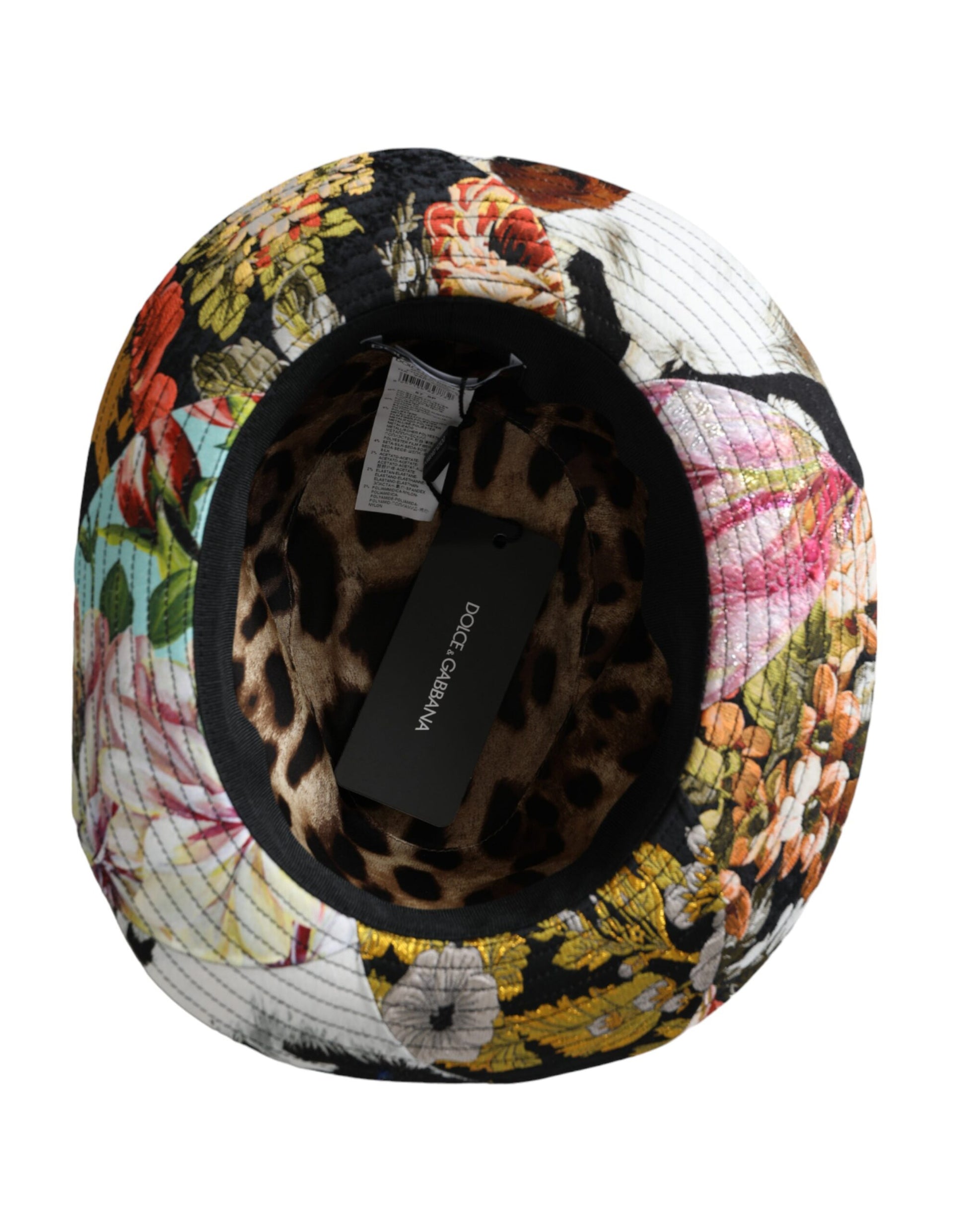 Chapeau Fedora Femme Dolce & Gabbana Patchwork Multicolore à Large Bord