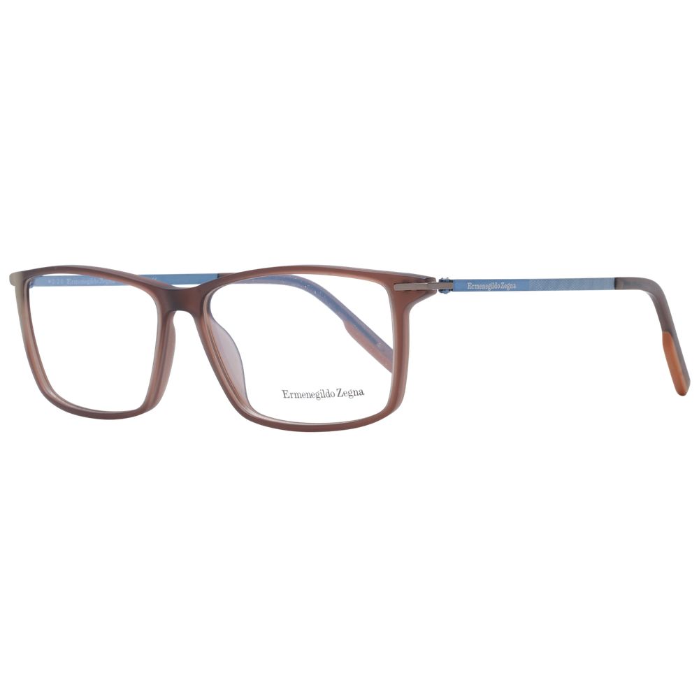Ermenegildo Zegna Brown Glasses Frames for Men
