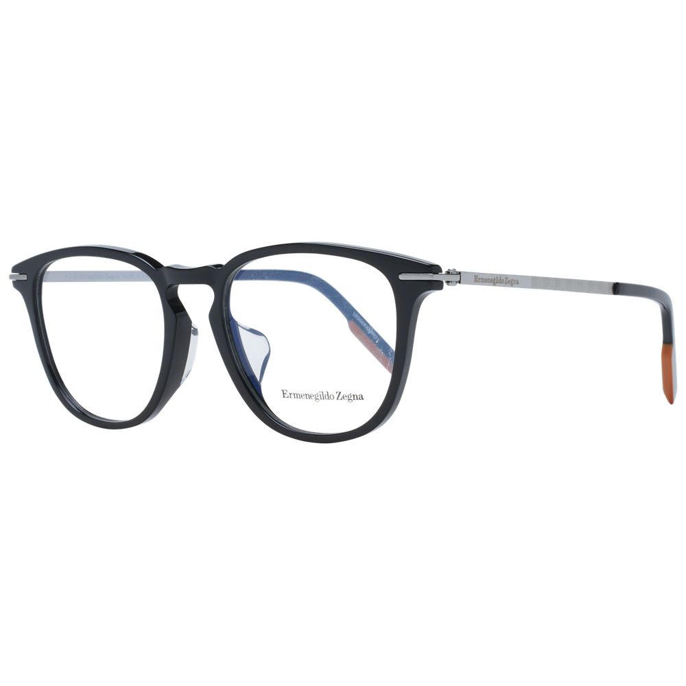 Ermenegildo Zegna Black Glasses Frames for Men