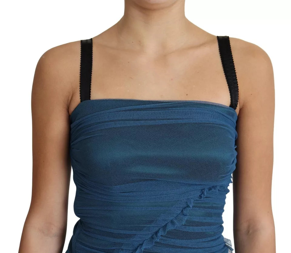 Dolce & Gabbana Blue Midi Dress for Women side view