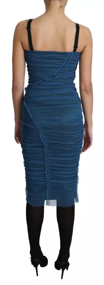 Dolce & Gabbana Blue Midi Dress for Women detail view