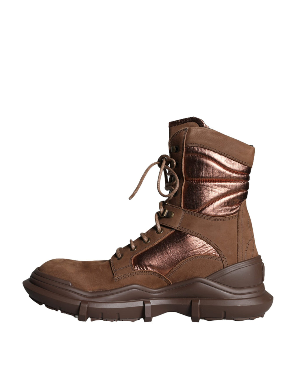Dolce & Gabbana Brown Lace Up Boots for Men additional view