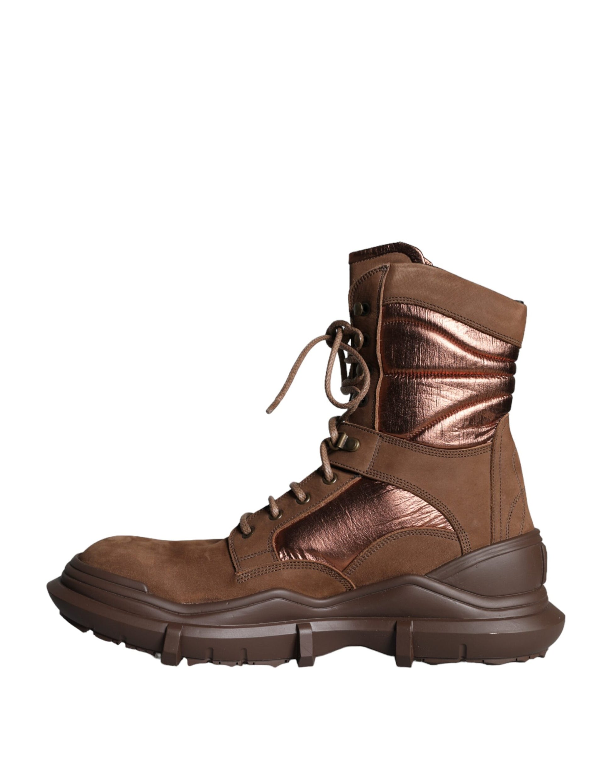 Dolce & Gabbana Brown Lace Up Boots for Men additional view
