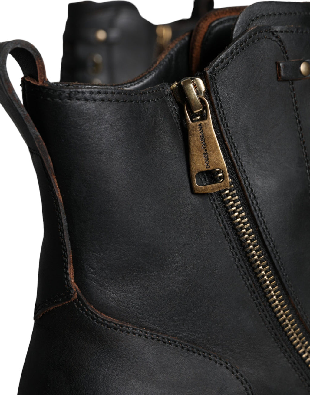 Dolce & Gabbana Black Lace Up Boots for Men additional view