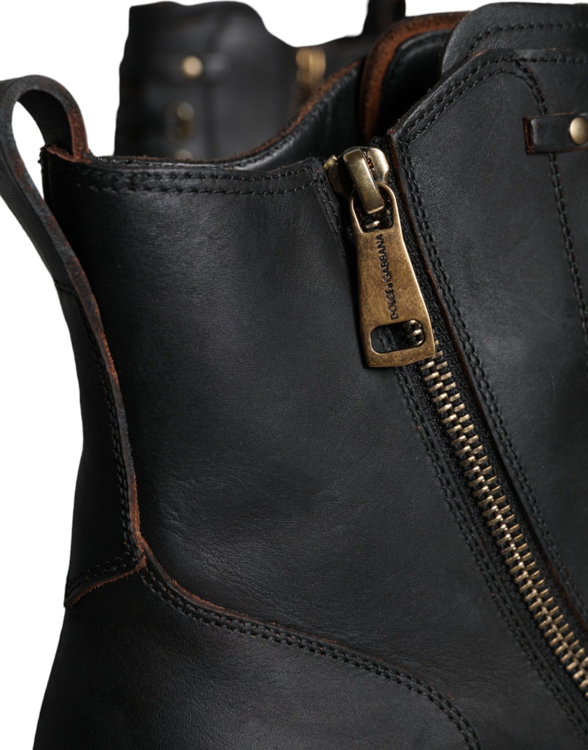 Dolce & Gabbana Black Lace Up Boots for Men additional view