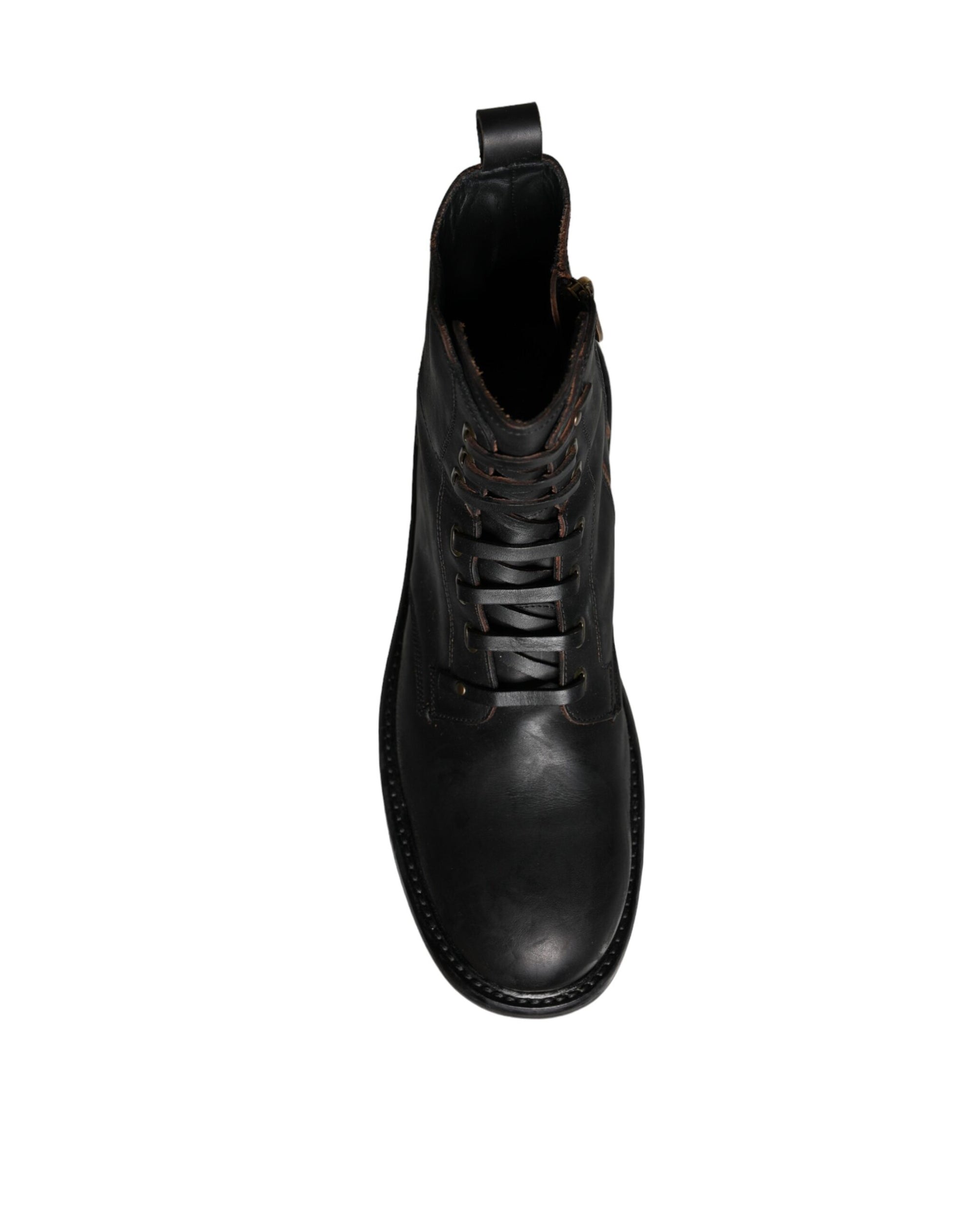 Dolce & Gabbana Black Lace Up Boots for Men additional view
