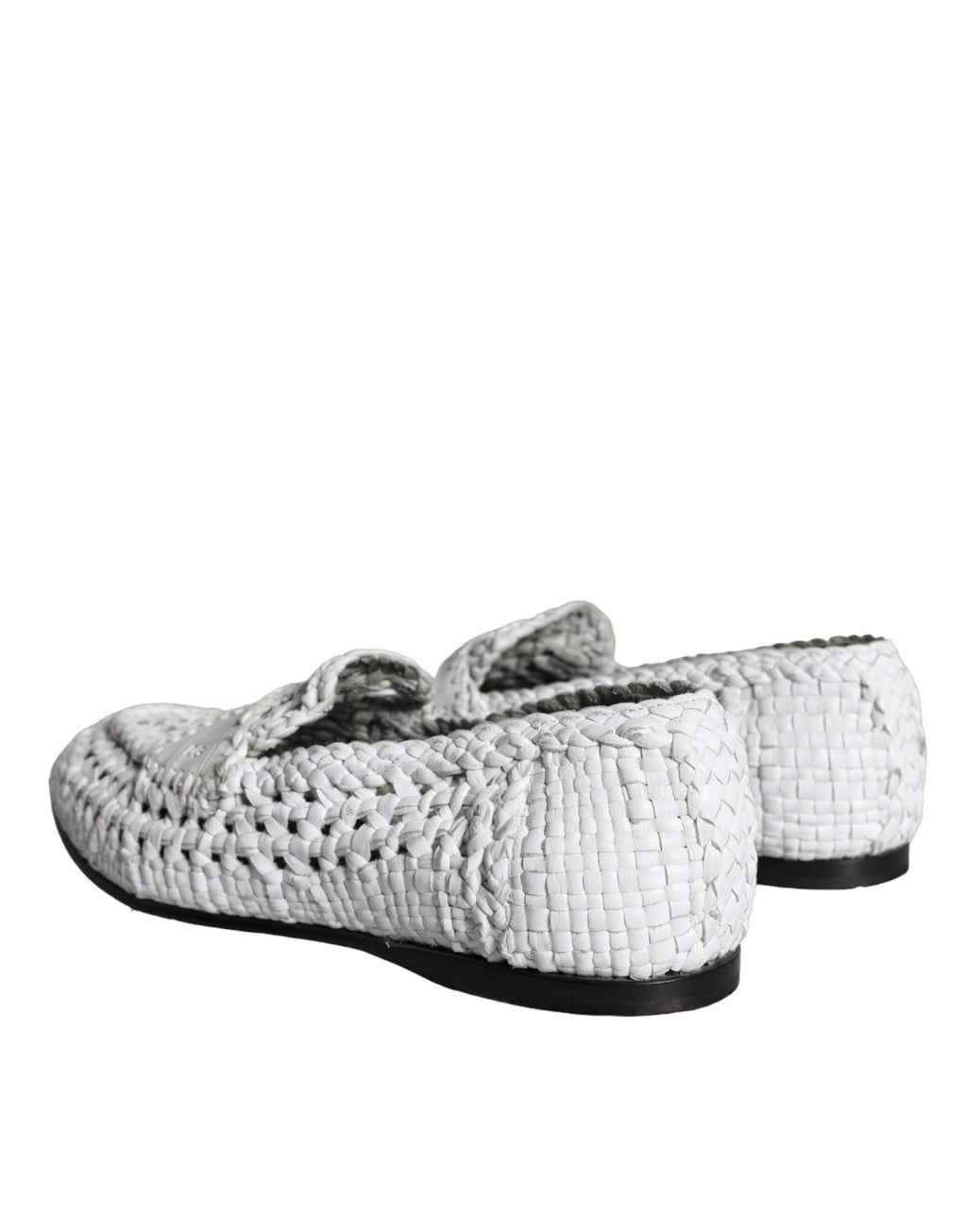 Dolce & Gabbana White Slip On Loafers for Men side view