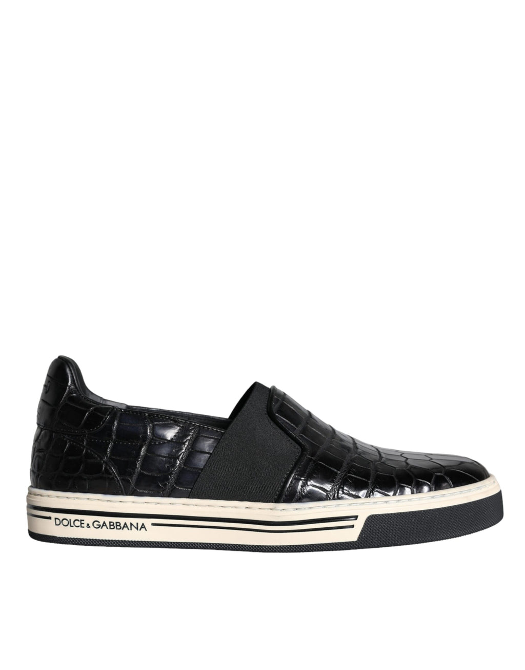 Dolce & Gabbana Black Slip On Loafers for Men