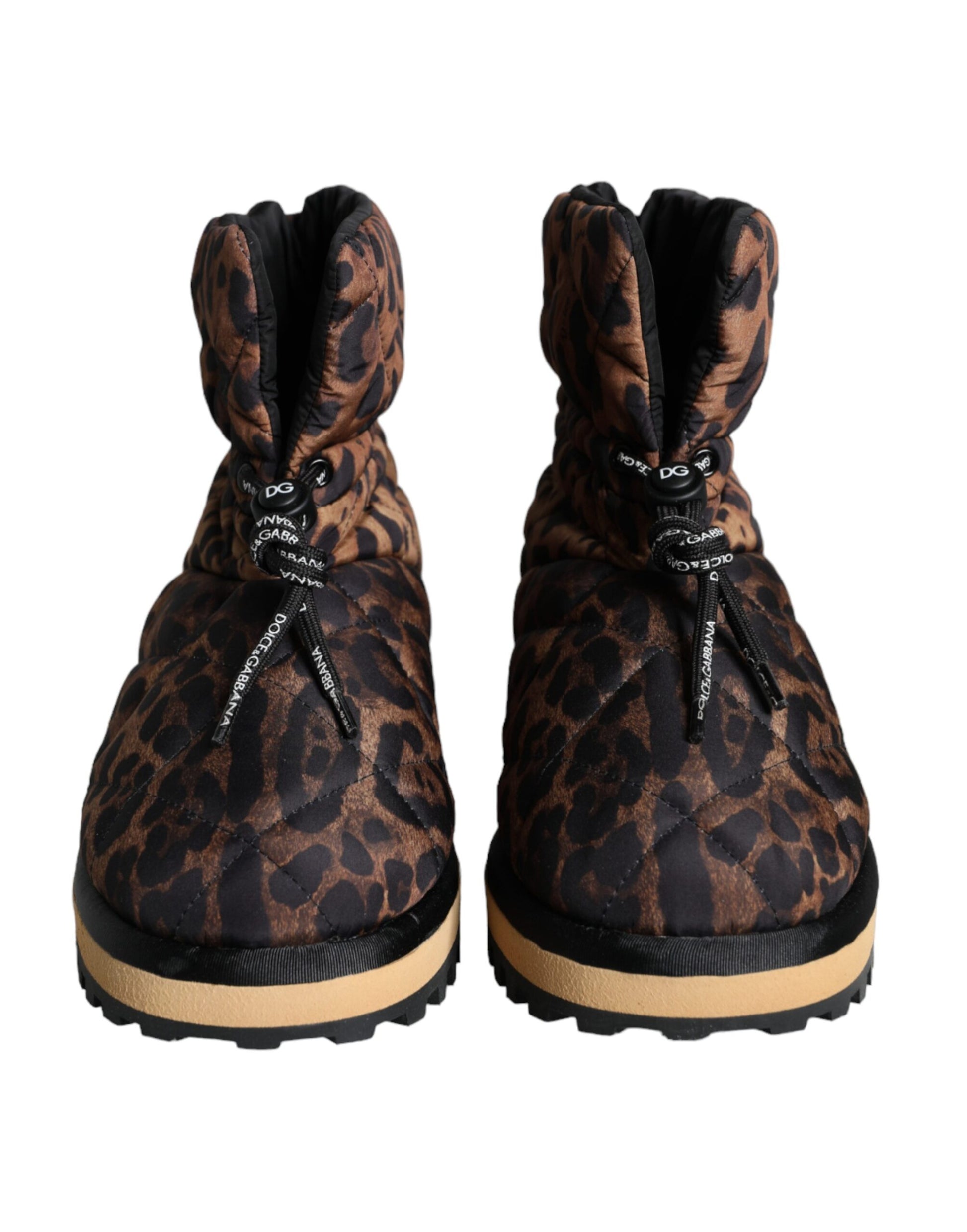 Bottes cheville léopard marron Dolce & Gabbana Chaussures rembourrées
