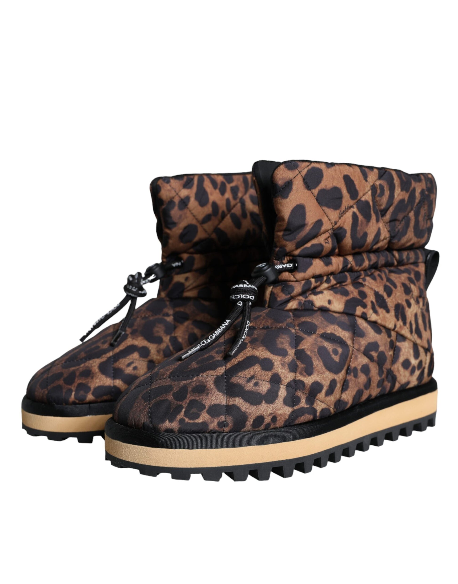 Bottes cheville léopard marron Dolce & Gabbana Chaussures rembourrées