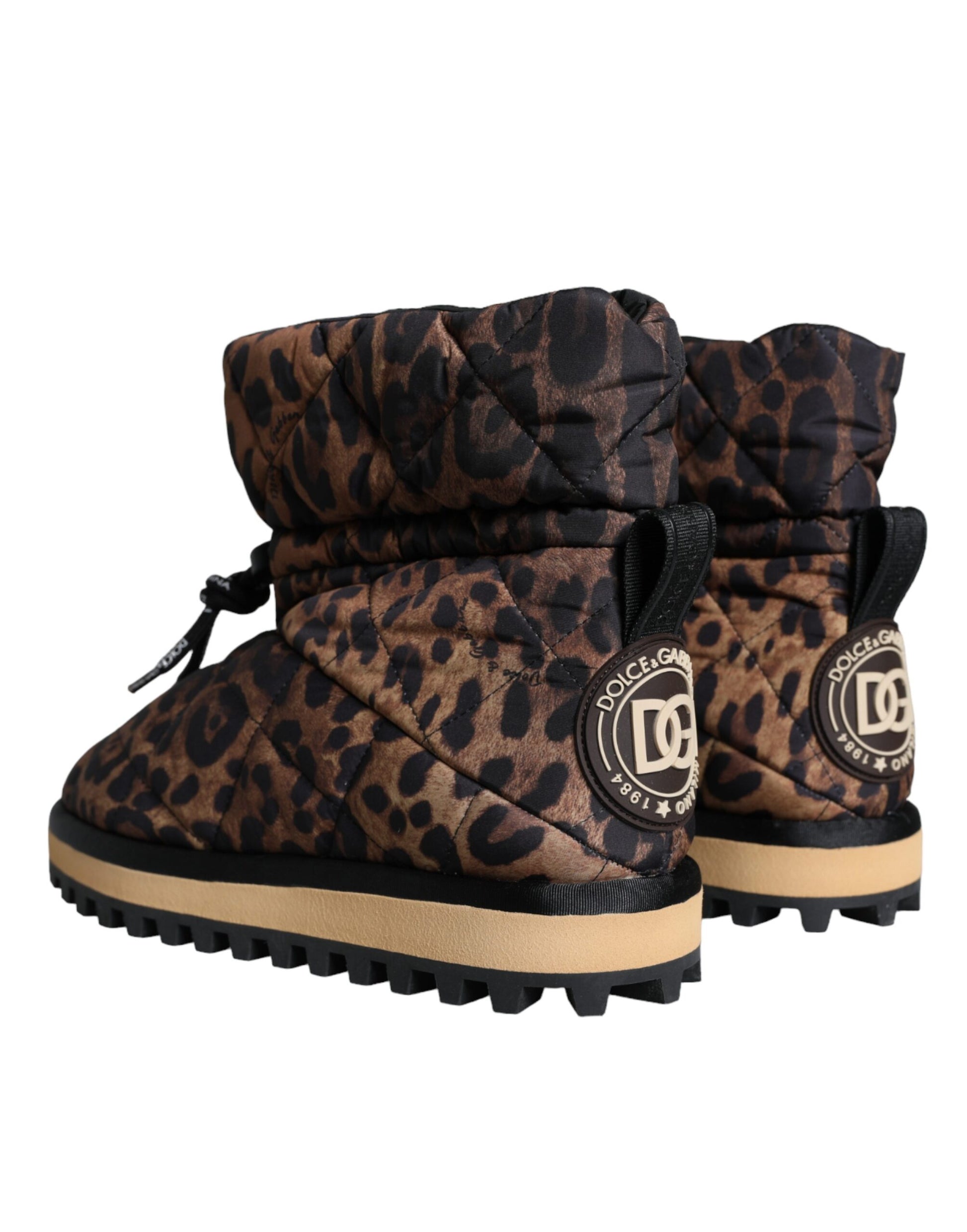 Bottes cheville léopard marron Dolce & Gabbana Chaussures rembourrées