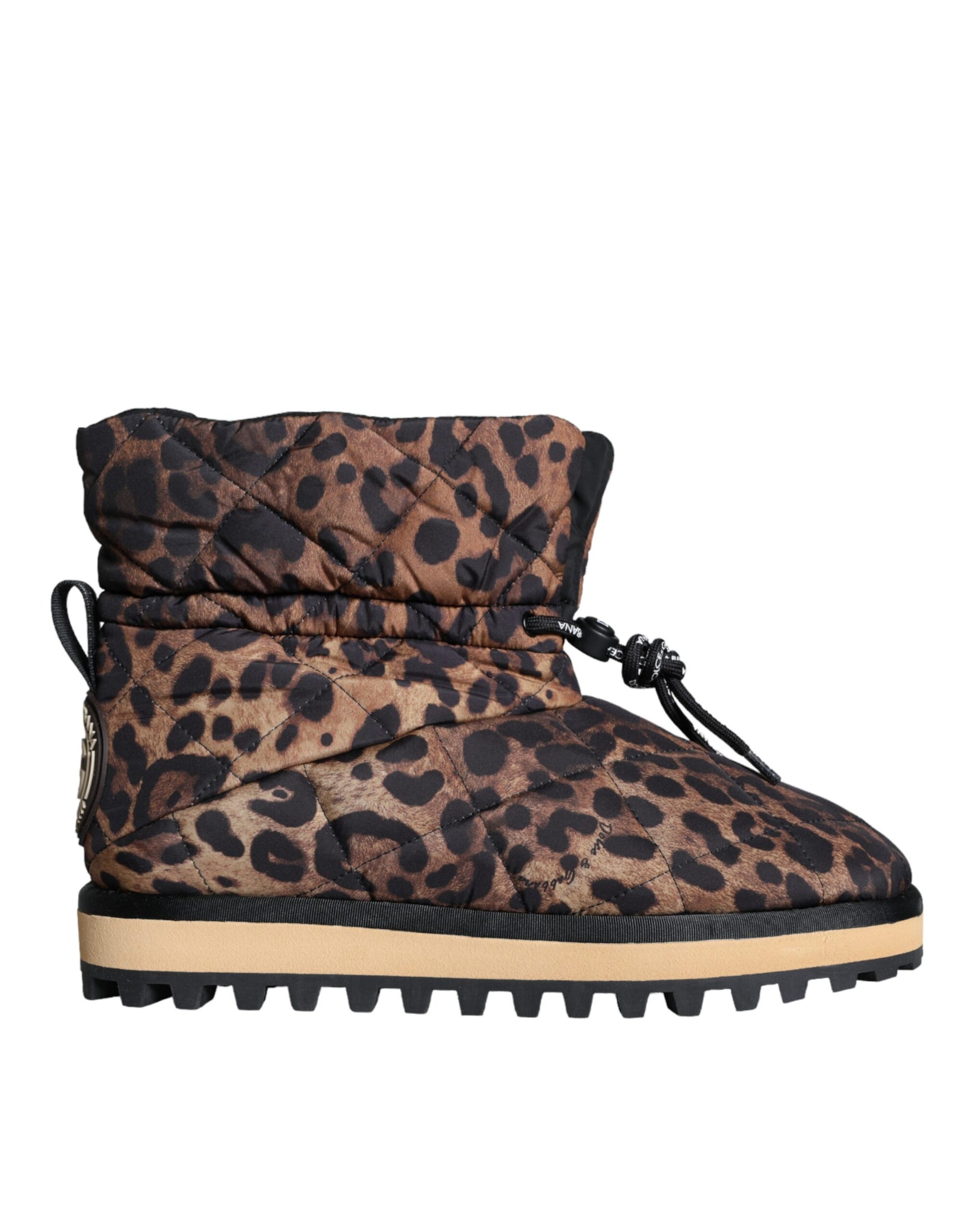 Bottes cheville léopard marron Dolce & Gabbana Chaussures rembourrées