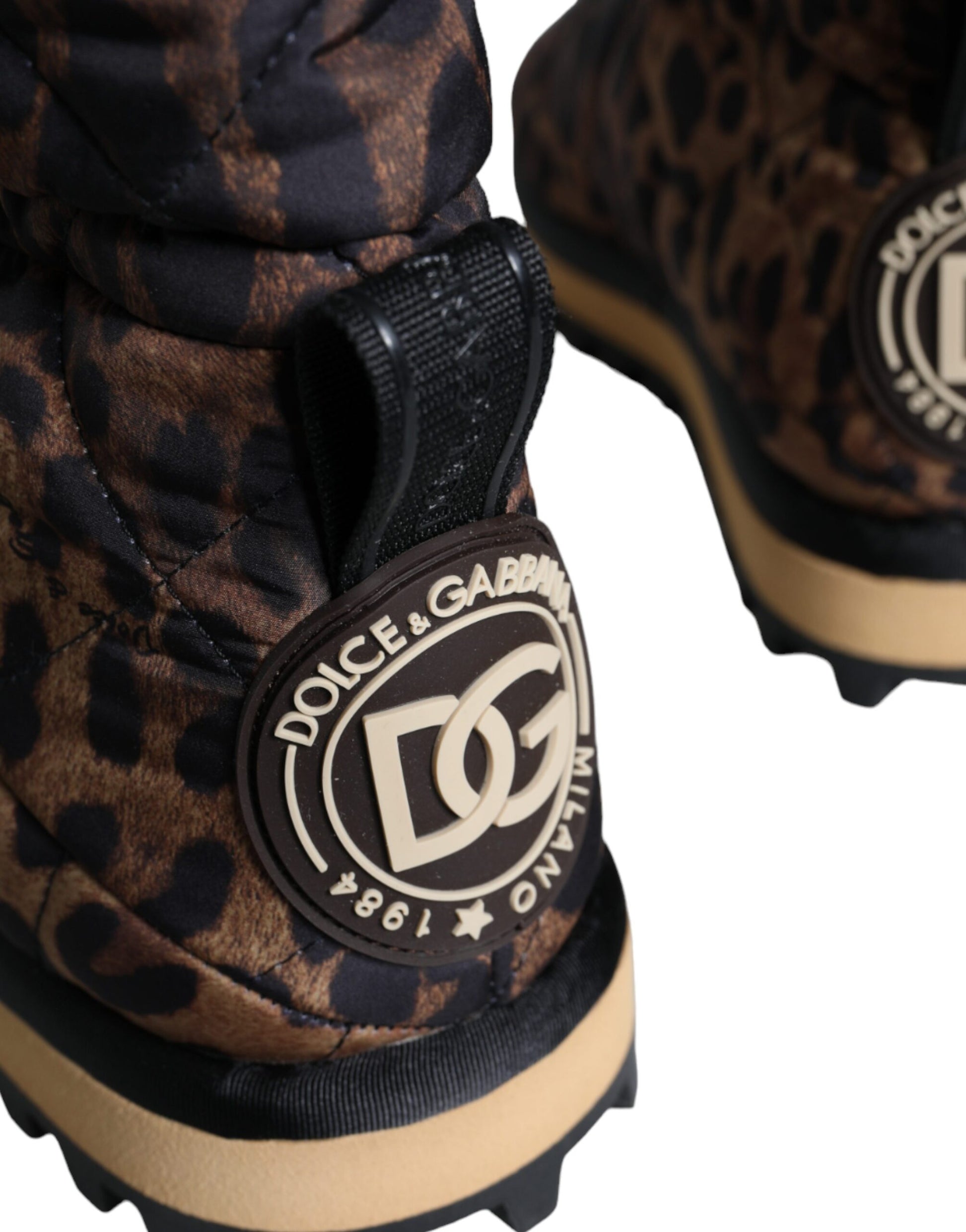 Bottes cheville léopard marron Dolce & Gabbana Chaussures rembourrées