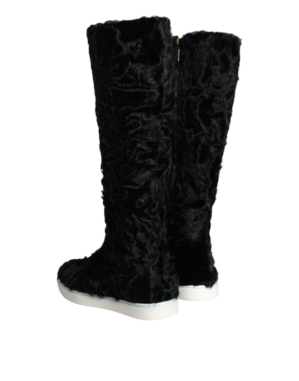 Dolce & Gabbana Black Flat for Women side view