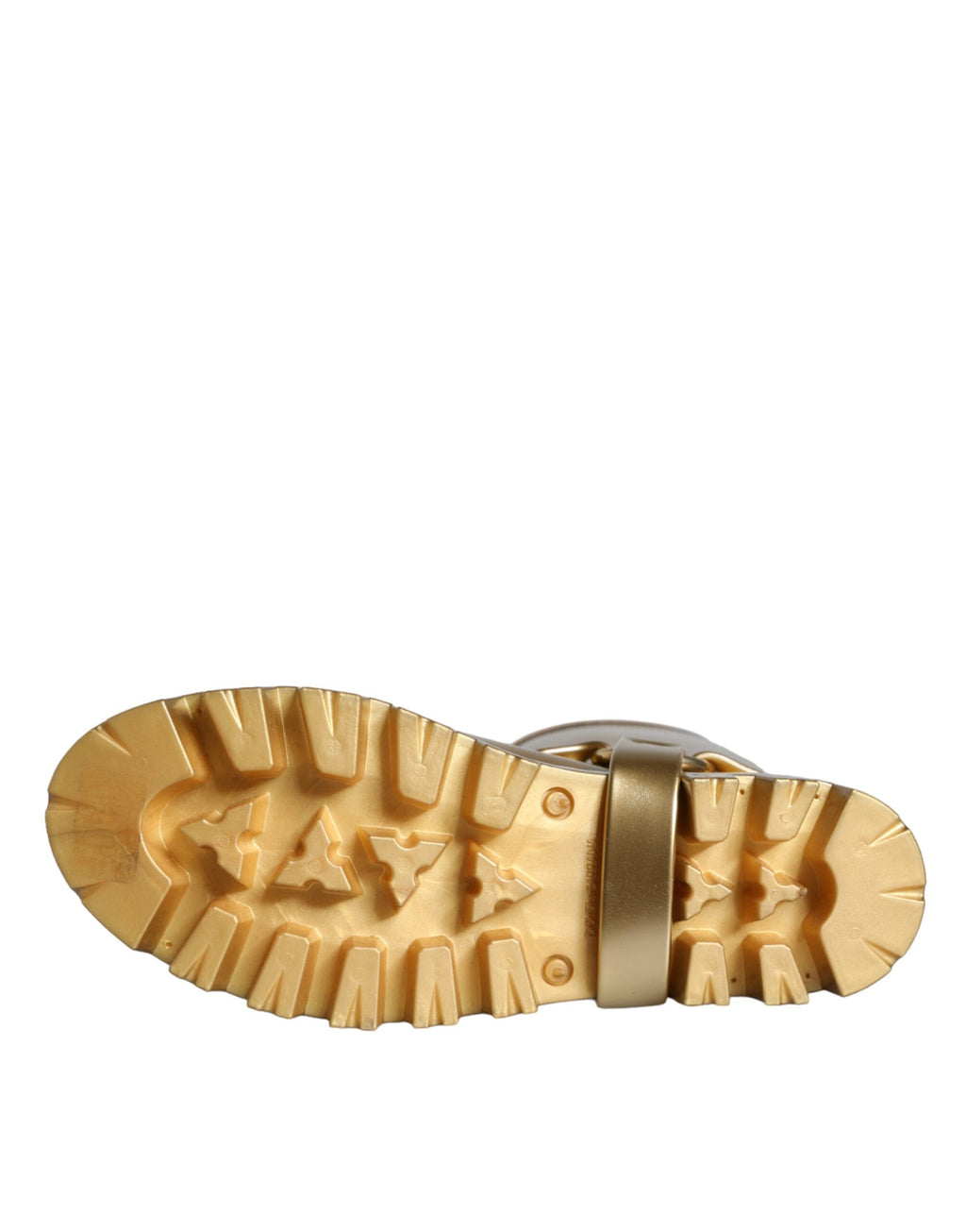 Bottes de pluie Dolce & Gabbana en PVC et caoutchouc doré métallique
