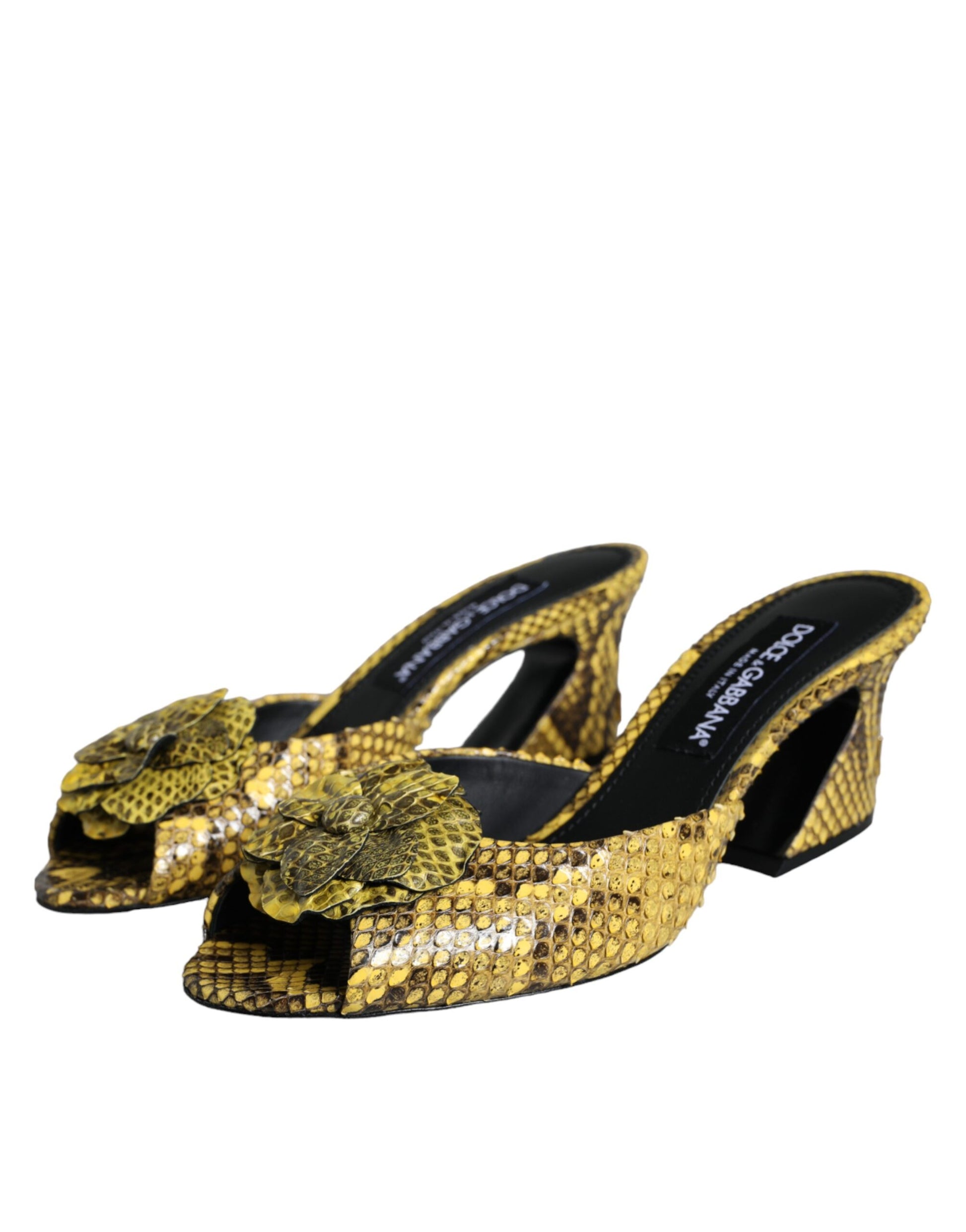 Dolce & Gabbana Yellow Stiletto Heels for Women detail view