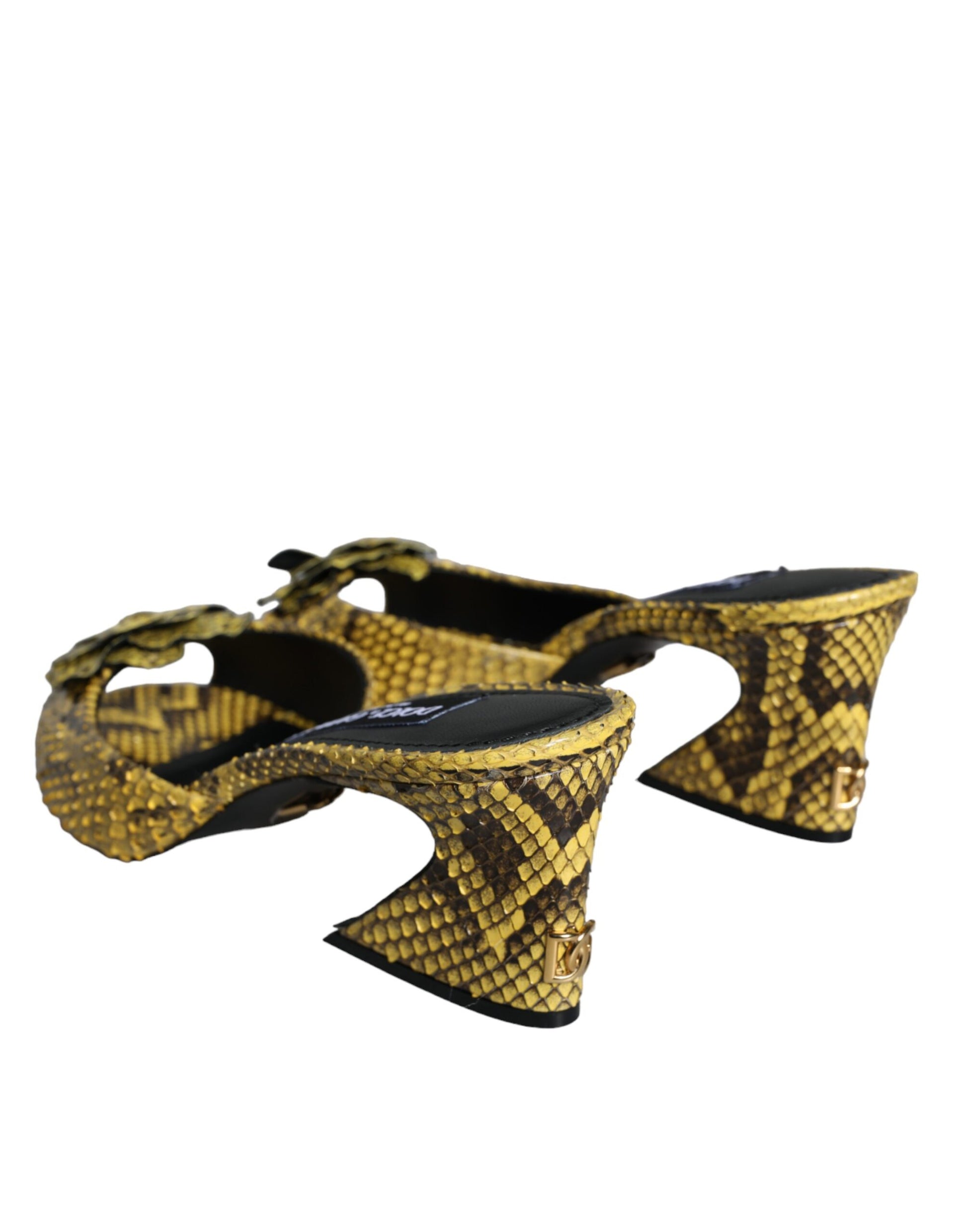 Dolce & Gabbana Yellow Stiletto Heels for Women side view