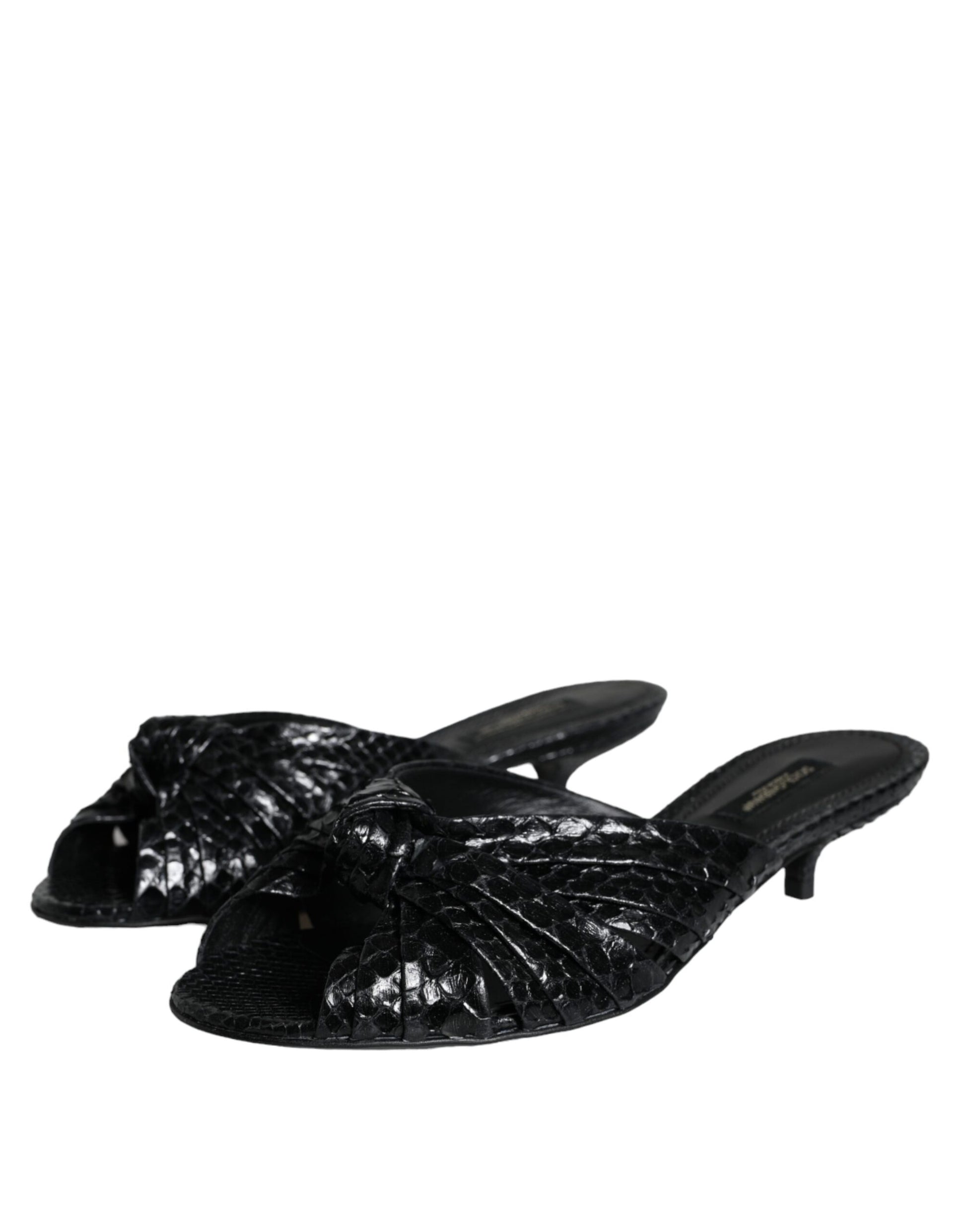 Dolce & Gabbana Black Stiletto Heels for Women detail view