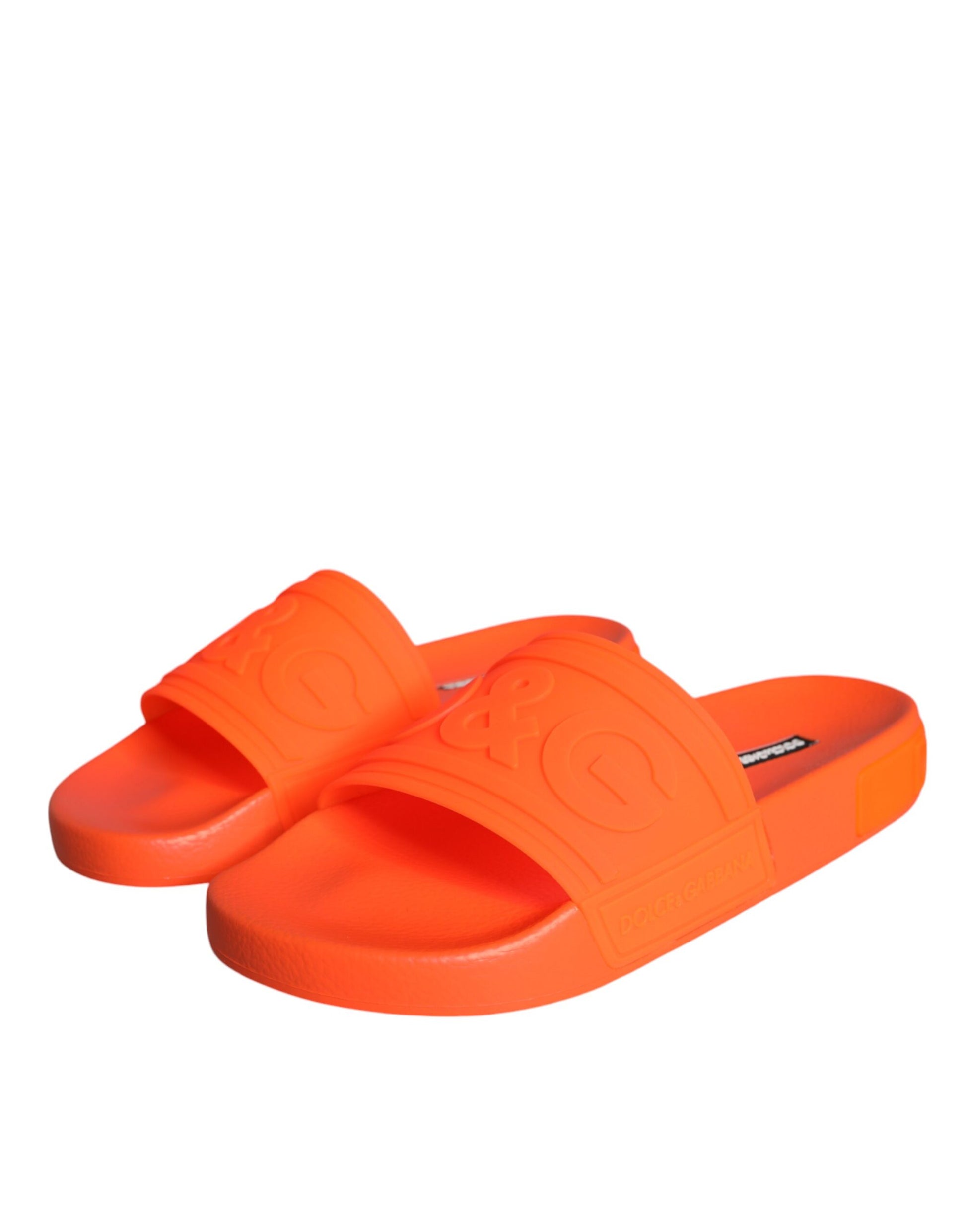 Chaussons de plage Dolce & Gabbana en caoutchouc orange