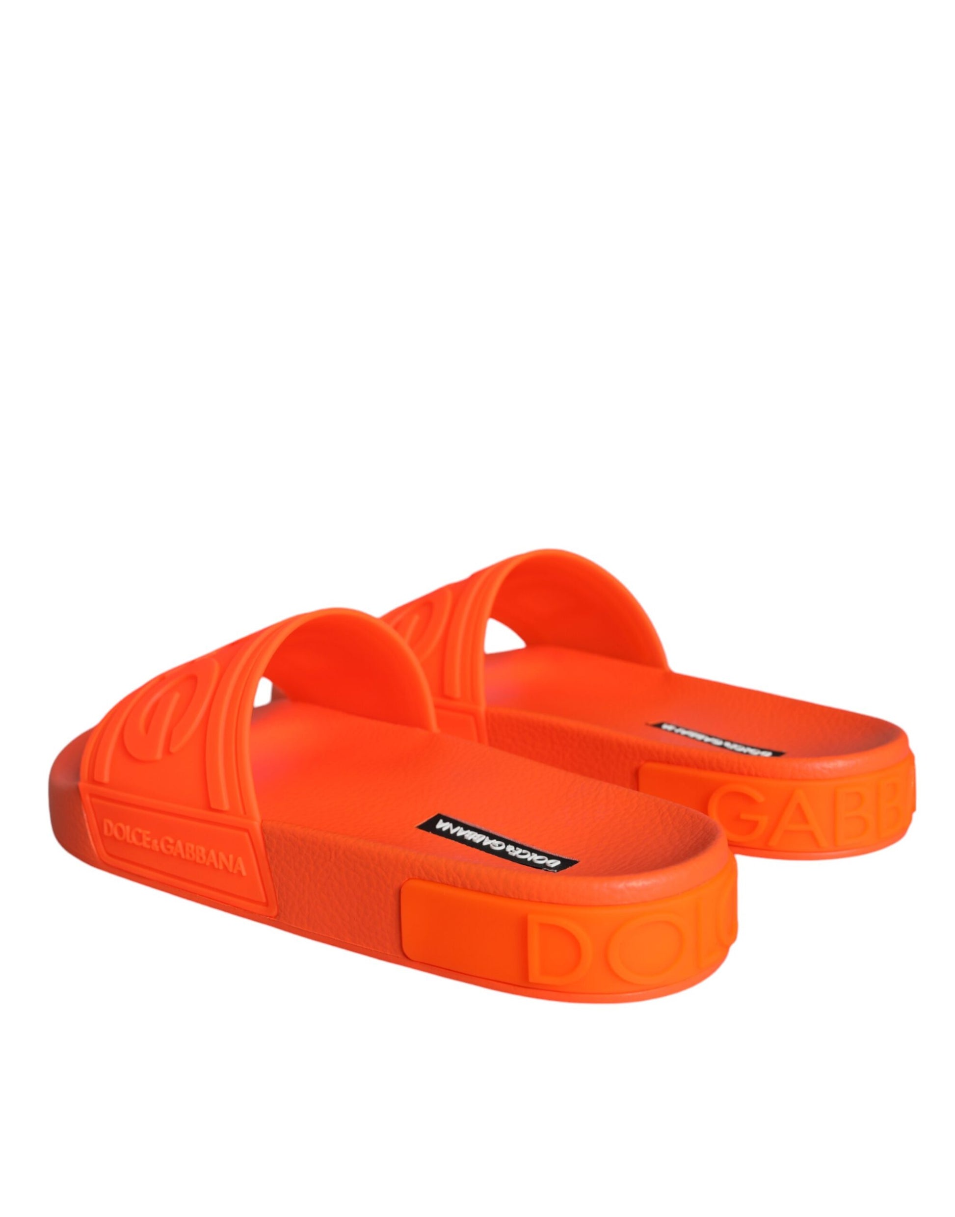 Chaussons de plage Dolce & Gabbana en caoutchouc orange