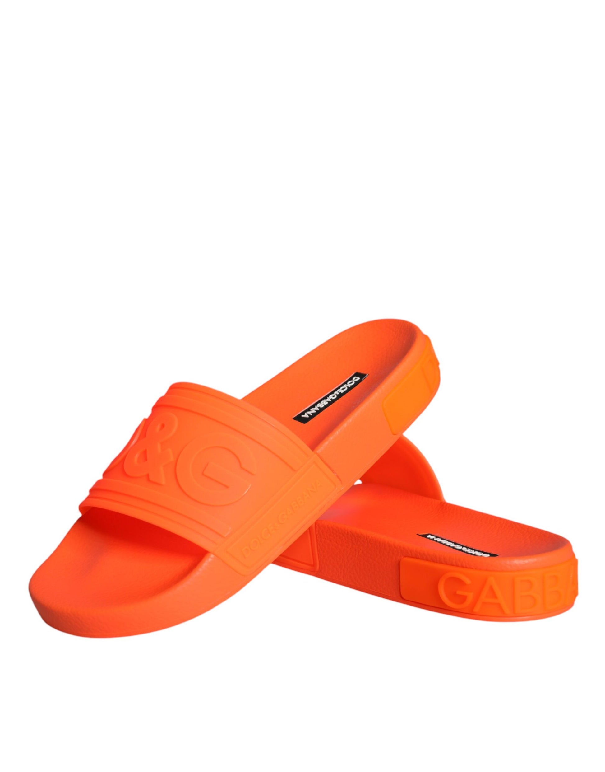Chaussons de plage Dolce & Gabbana en caoutchouc orange
