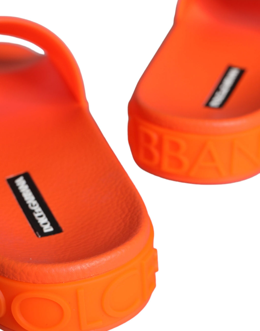 Chaussons de plage Dolce & Gabbana en caoutchouc orange