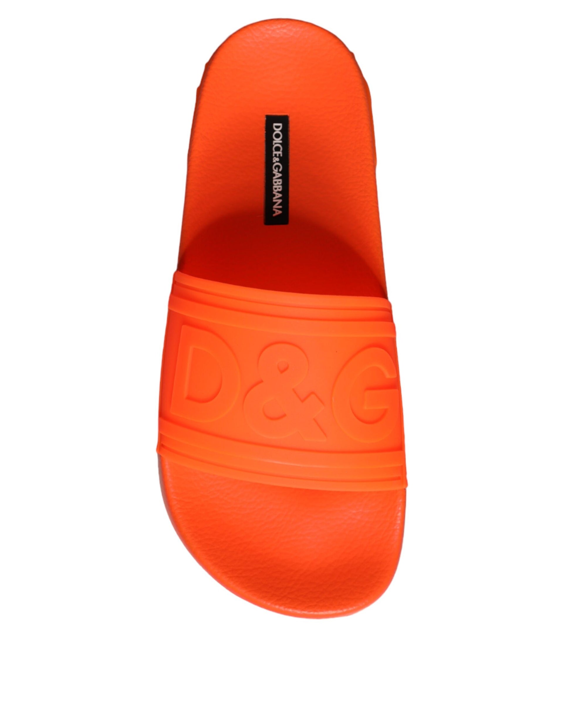 Chaussons de plage Dolce & Gabbana en caoutchouc orange