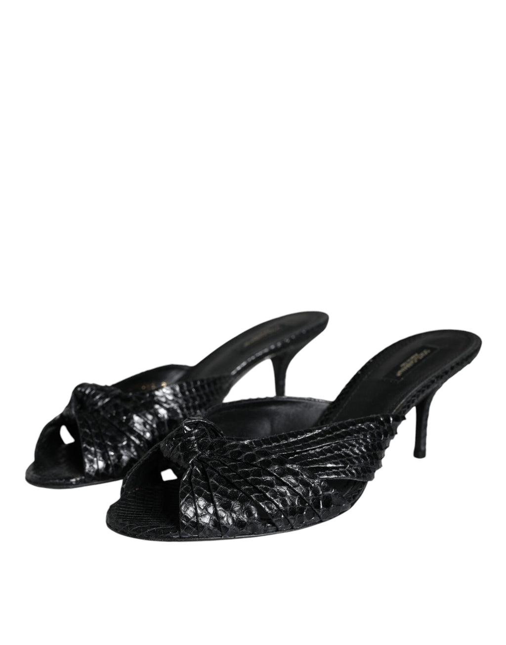 Dolce & Gabbana Black Stiletto Heels for Women detail view