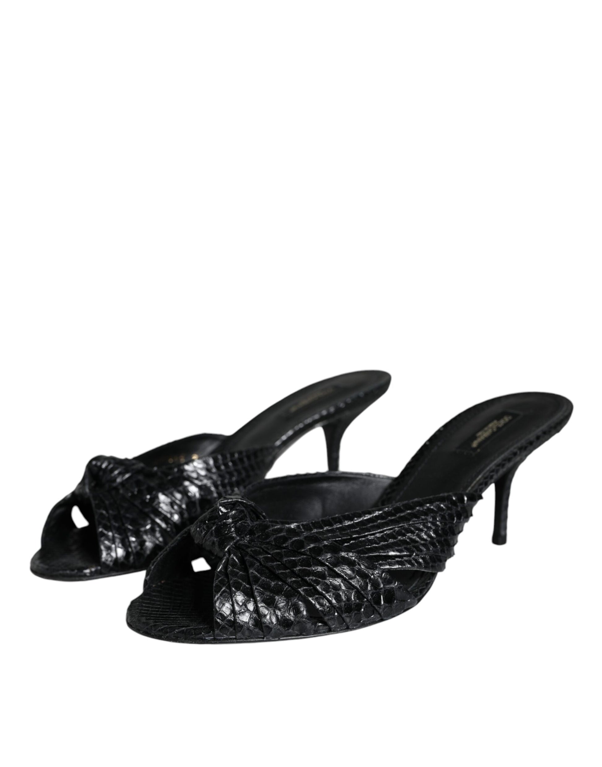 Dolce & Gabbana Black Stiletto Heels for Women detail view