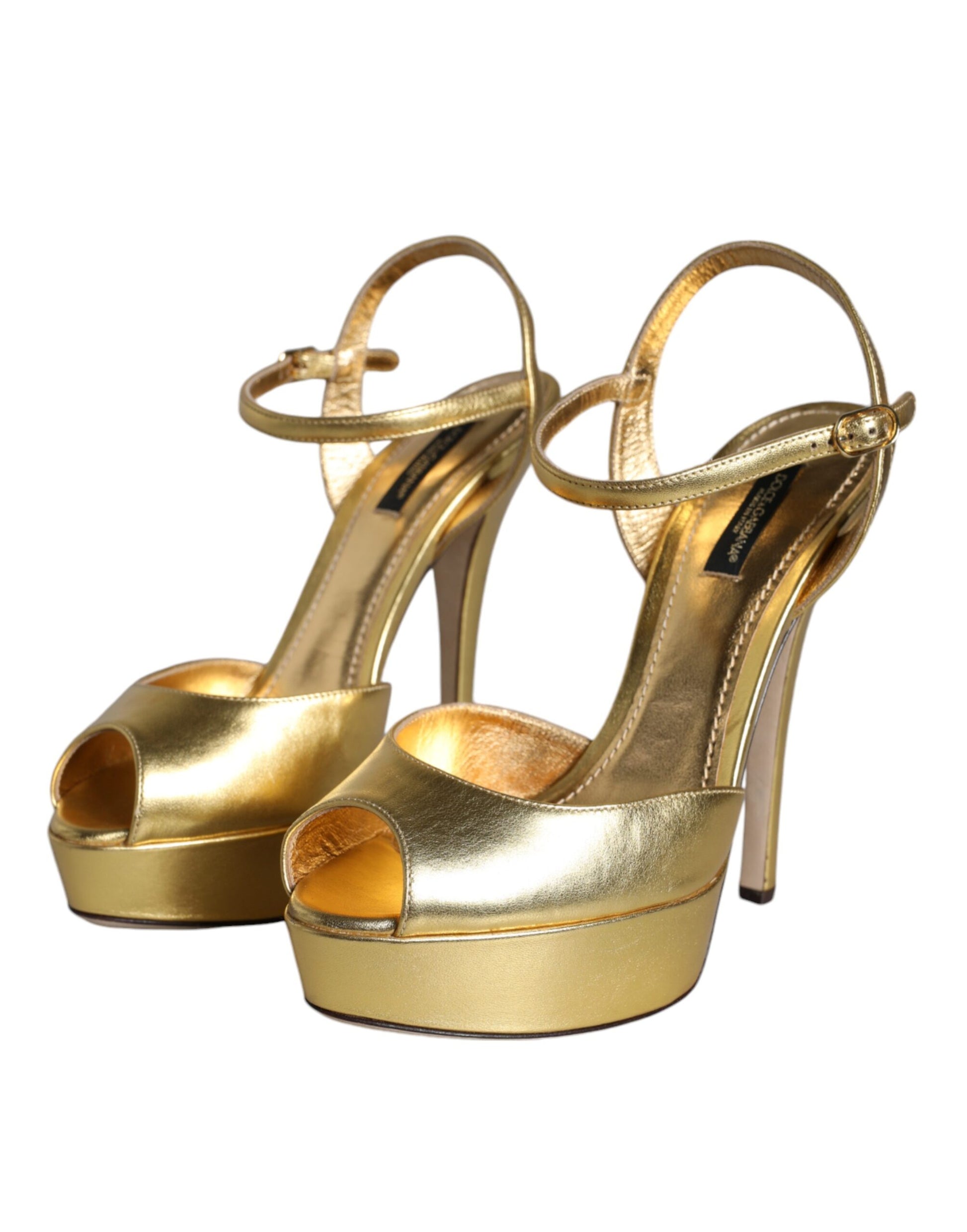 Dolce & Gabbana Gold Platforms for Women detail view