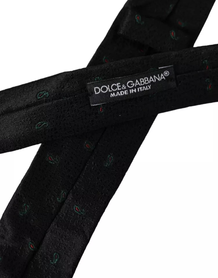Dolce & Gabbana Black Ties for Men detail view