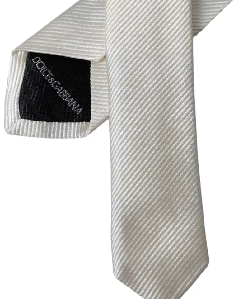 Dolce & Gabbana White Ties for Men detail view