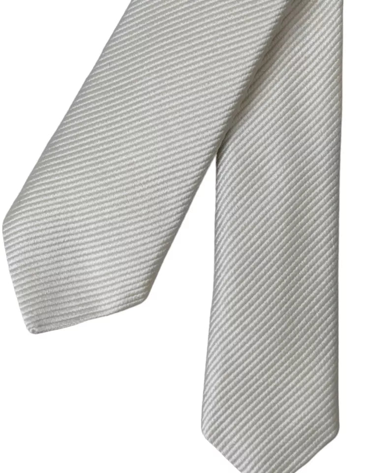 Dolce & Gabbana White Ties for Men side view