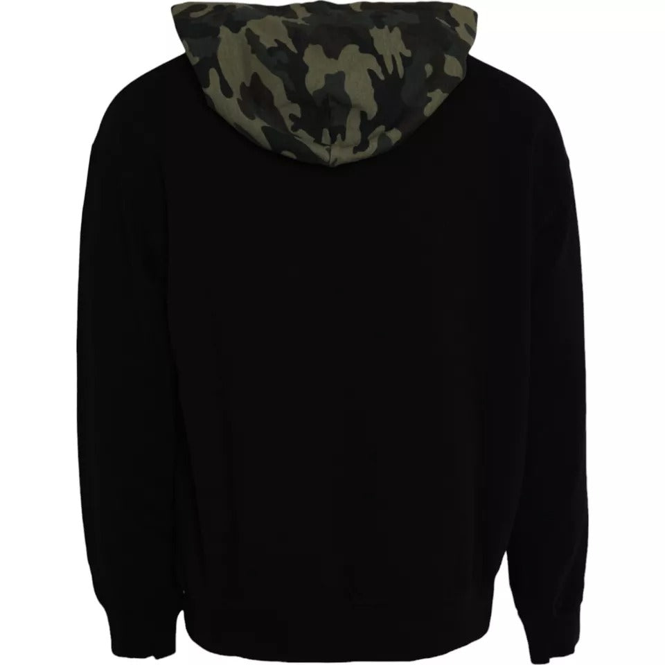 Dolce & Gabbana Black Hoodie for Men detail view