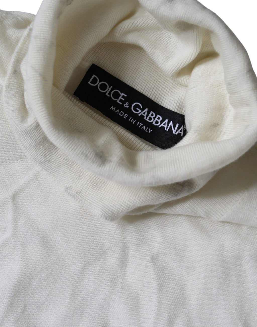 Dolce & Gabbana White Turtleneck for Men side view