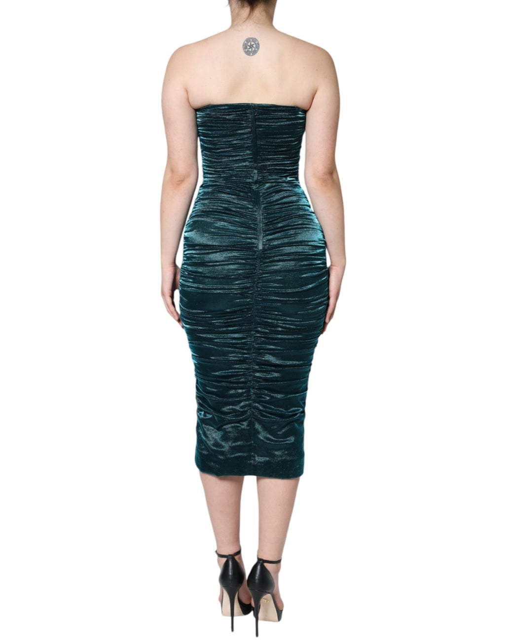 Dolce & Gabbana Green Midi Dress for Women side view