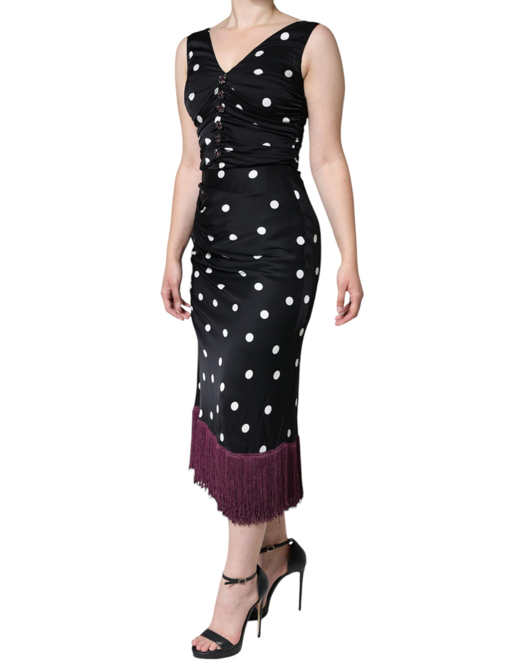 Dolce & Gabbana Black Midi Dress for Women detail view