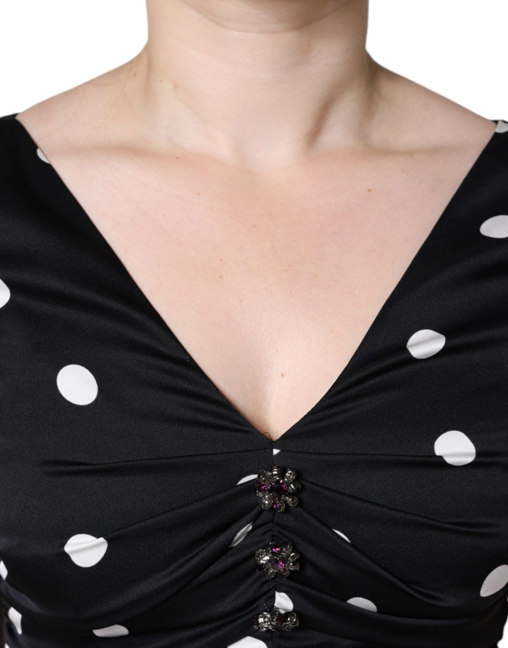 Dolce & Gabbana Black Midi Dress for Women side view